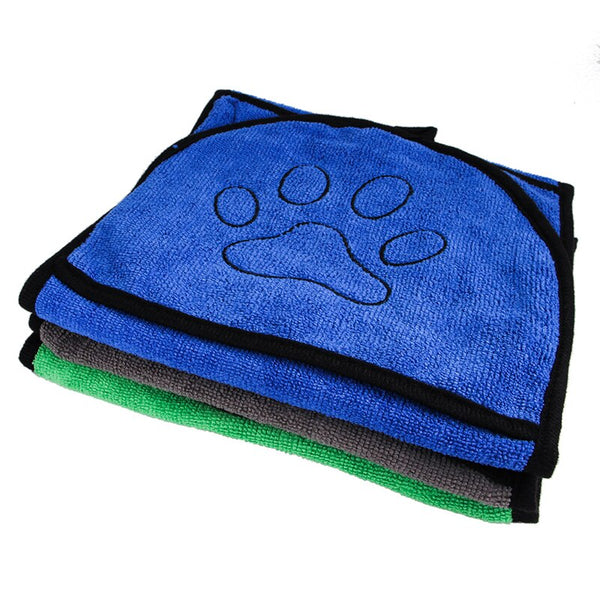 Microfiber Super Absorbent Pet Drying Towel Blanket With Pocket