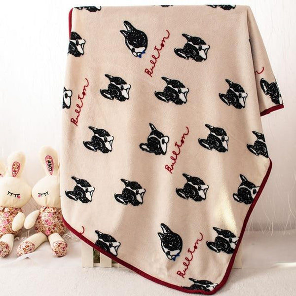 DONE Soft Fleece French Bulldog & Bull Terrier Design Blankets - Your Little Pet Store