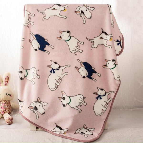 DONE Soft Fleece French Bulldog & Bull Terrier Design Blankets - Your Little Pet Store