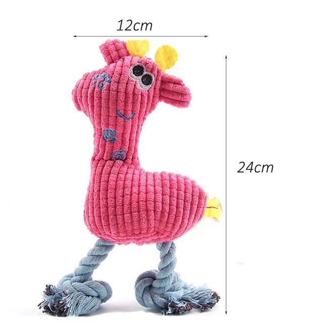 Squeaky Plush Rope Toys - Flamingo, Octopus and Chick - Your Little Pet Store