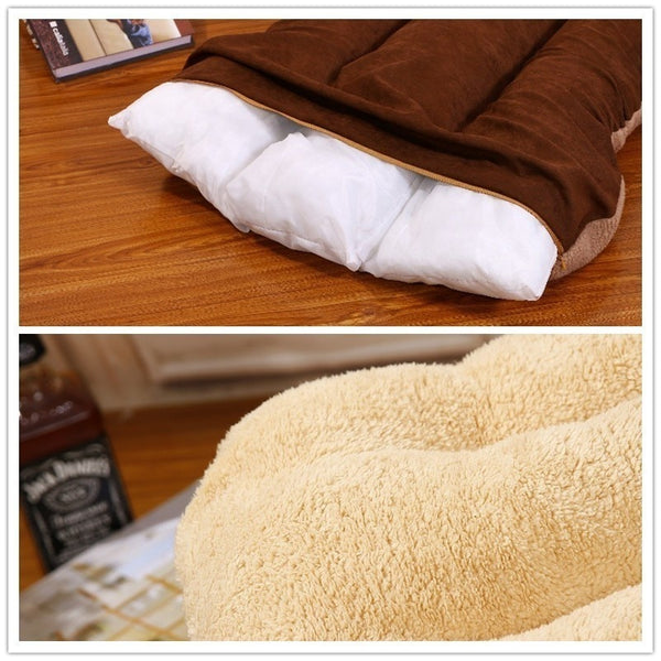 Comfy Plush Dog Lounger Bed