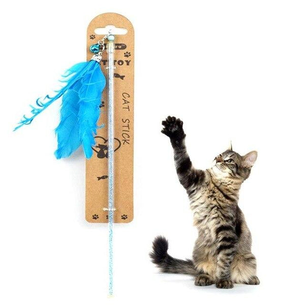 Cat Feather Teaser Wand - Your Little Pet Store