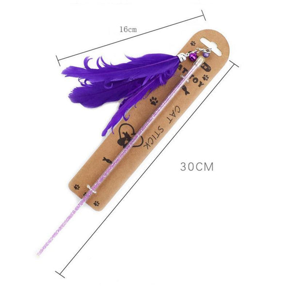 Cat Feather Teaser Wand - Your Little Pet Store